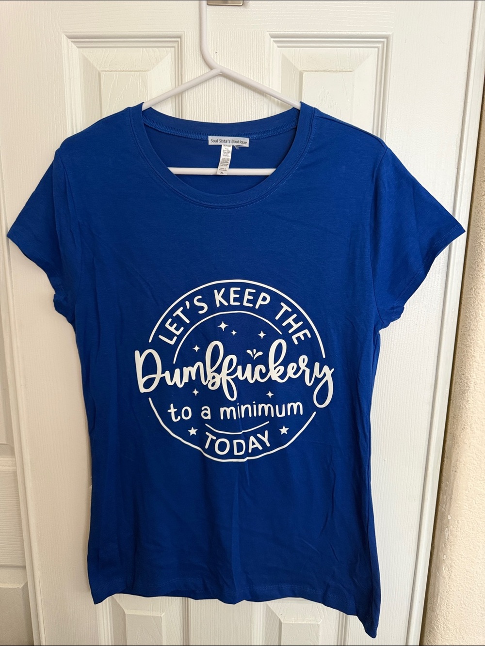 Women's Royal Blue Short-Sleeve Graphic Tee by